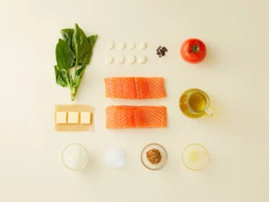 연어스테이크 재료컷