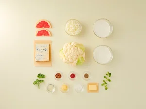 콜리플라워 스테이크 재료컷